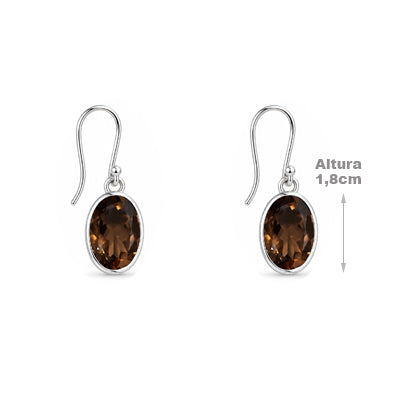 Brinco de Prata com Quartzo  - 68540