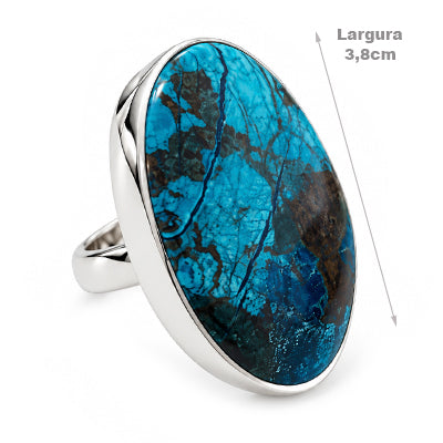 Anel de Prata com Turquesa - 68543