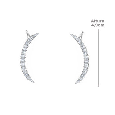 Brinco de Prata Contorno de Orelha (Ear Cuff) - 68553