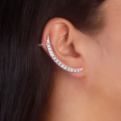 Brinco de Prata Contorno de Orelha (Ear Cuff) - 68553