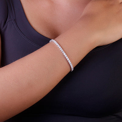 Pulseira de Prata com Zircônia - 68555