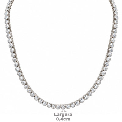 Gargantilha de Prata Zircônia - 68556