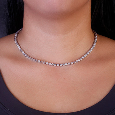Gargantilha de Prata Zircônia - 68556