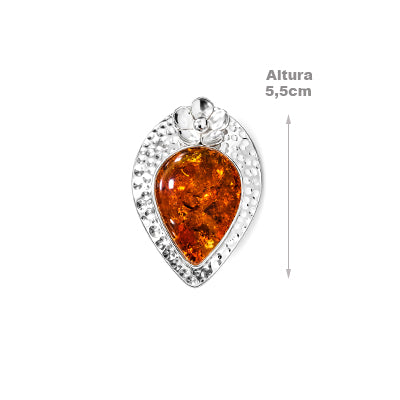 Pingente de Prata com Âmbar - 68584