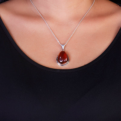 Pingente de Prata com Âmbar - 68587