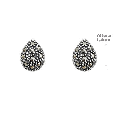 Brinco de Prata com Marcassitas - 68595