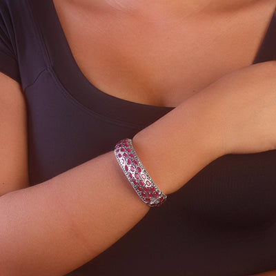 Bracelete de Prata com Pedras - 68598