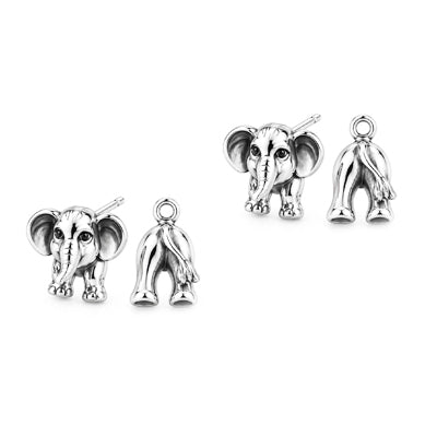 Brinco de Prata Elefante - 68624