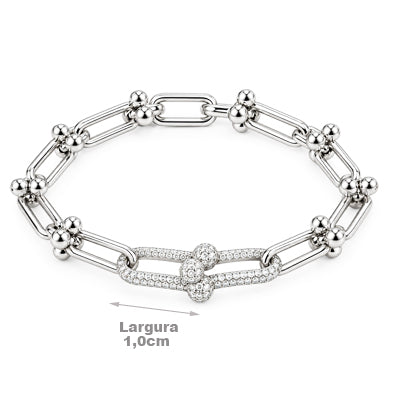 Pulseira de Prata Elos - 68669