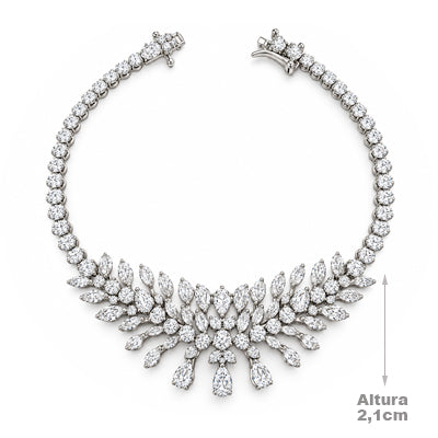 Pulseira de Prata com Zircônia - 68672