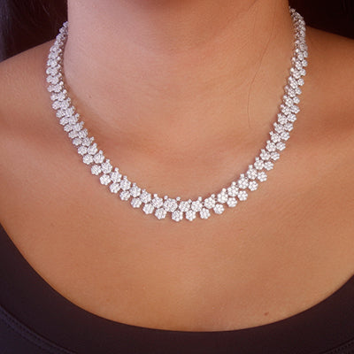 Gargantilha de Prata com Zircônias - 68697