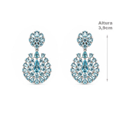 Brinco de Prata com Topázio - 68721