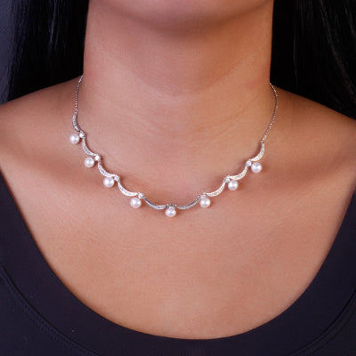 Gargantilha de Prata com Pedras - 68735