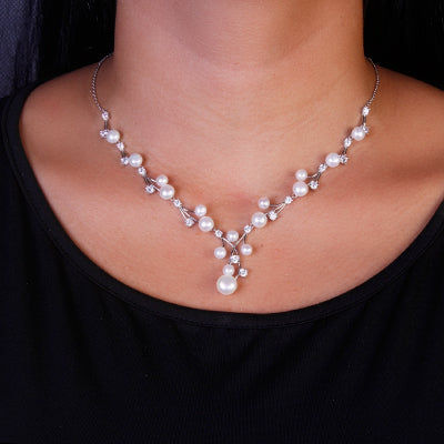 Gargantilha de Prata com Pedras - 68737