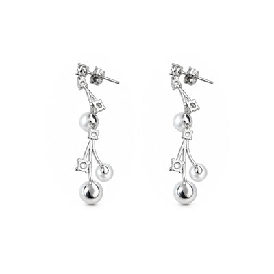 Brinco de Prata com Pedras - 68738