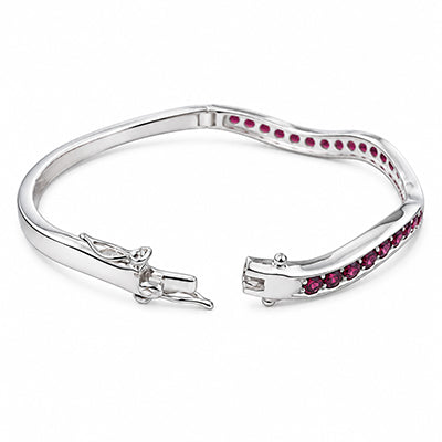 Bracelete de Prata com Rubi - 68749