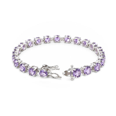Pulseira de Prata com Ametista - 68750