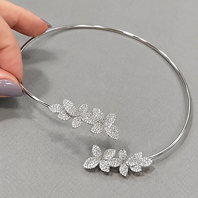 Gargantilha Aro de Prata Flor - 68792
