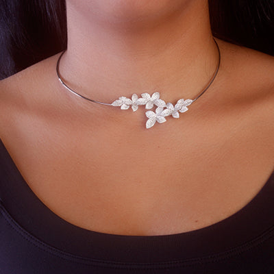 Gargantilha Aro de Prata Flor - 68792