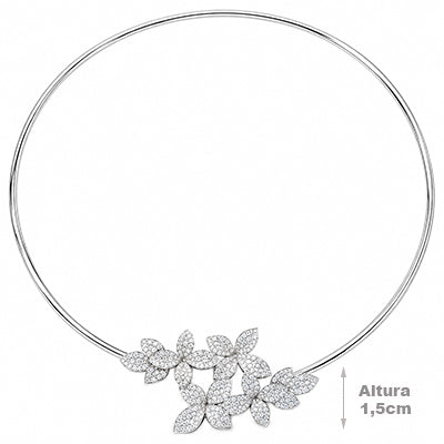 Gargantilha Aro de Prata Flor - 68792