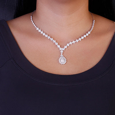 Gargantilha de Prata com Zircônias - 68796