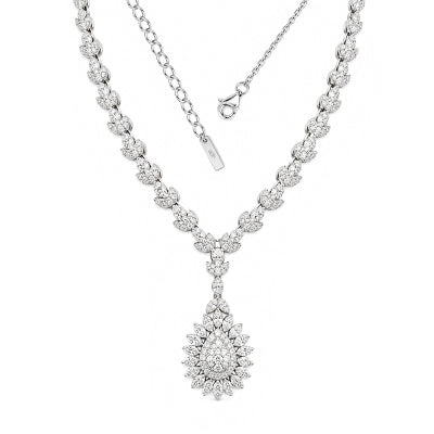 Gargantilha de Prata com Zircônias - 68796
