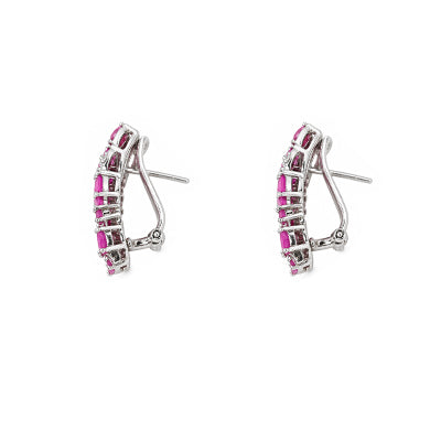 Brinco de Prata com Rubi - 68852
