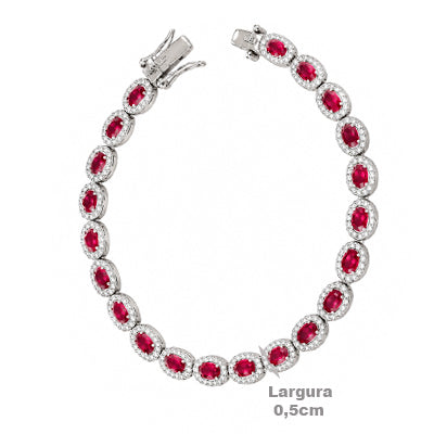 Pulseira de Prata com Pedras - 68900