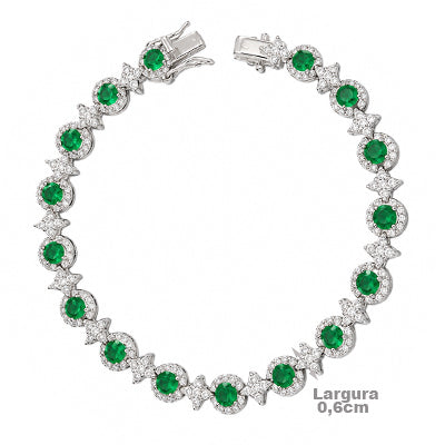Pulseira de Prata com Pedras - 68902
