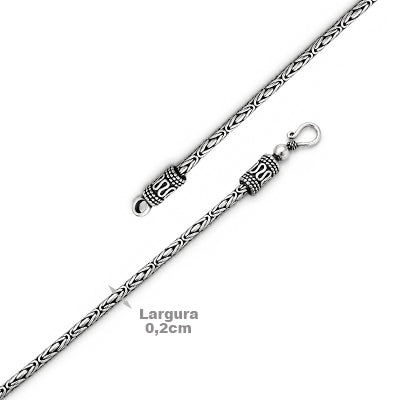 Corrente de Prata Bali - 68932