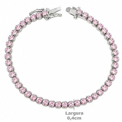 Pulseira de Prata com Zircônias - 68978