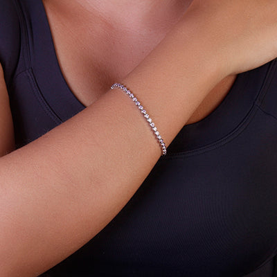 Pulseira de Prata com Zircônias - 68978