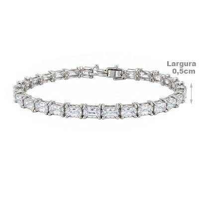 Pulseira de Prata com Zircônia - 68979