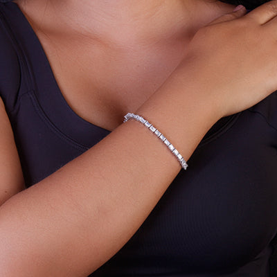 Pulseira de Prata com Zircônia - 68979