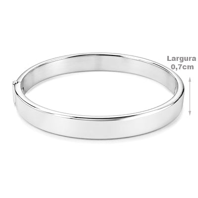 Bracelete de Prata Liso - 69009