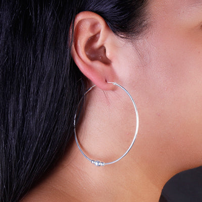 Argola de Prata com Bolas - 69024