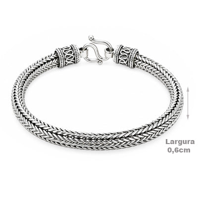 Pulseira de Prata Bali -  69030
