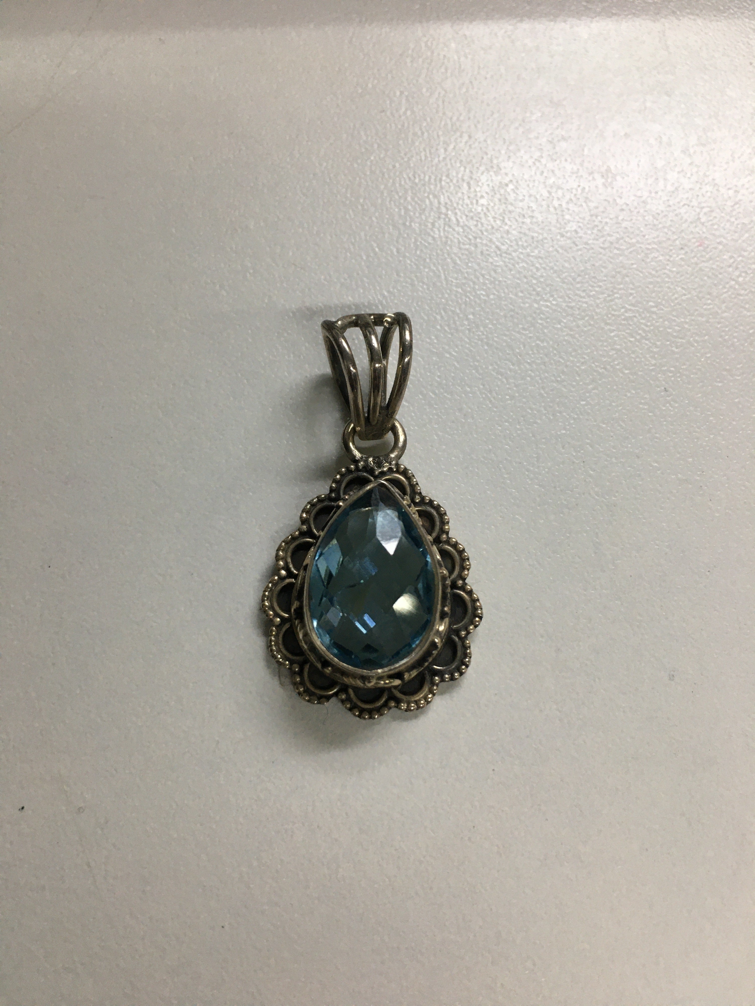 Pingente de Prata com Topázio- 62830