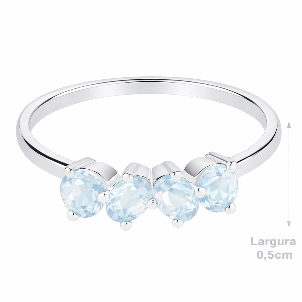 Anel de Prata com Topázio - 65659