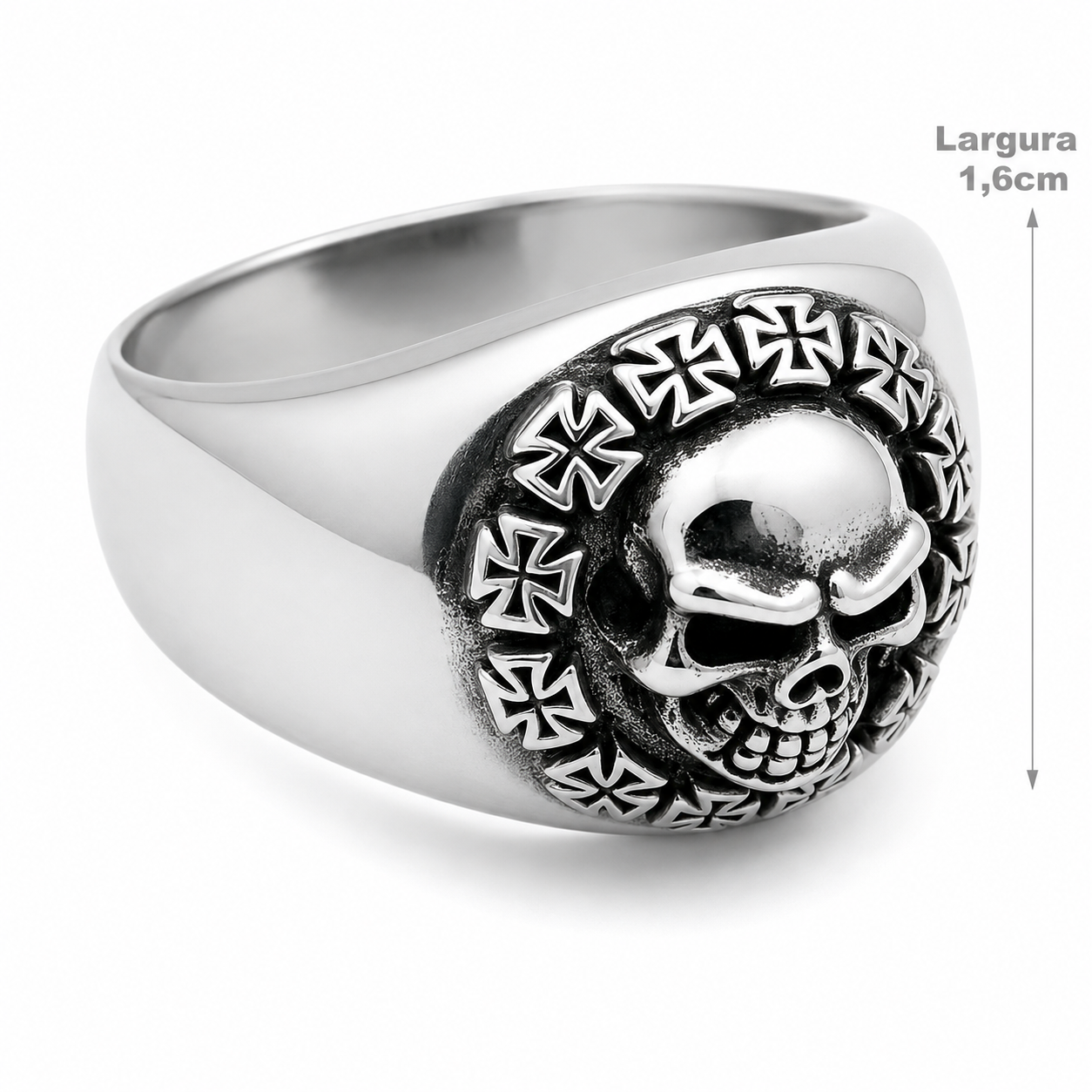 Anel de Prata Caveira - 31652