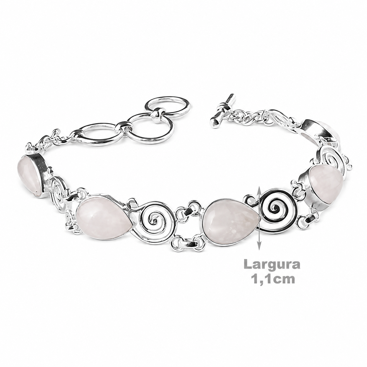 Pulseira de Prata com Pedra da Lua - 50780