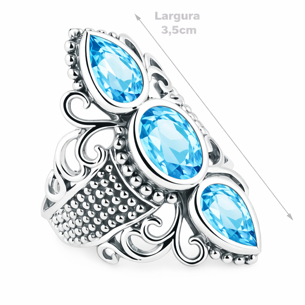 Anel de Prata com Topázio - 66864