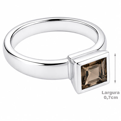 Anel de Prata com Quartzo - 64376