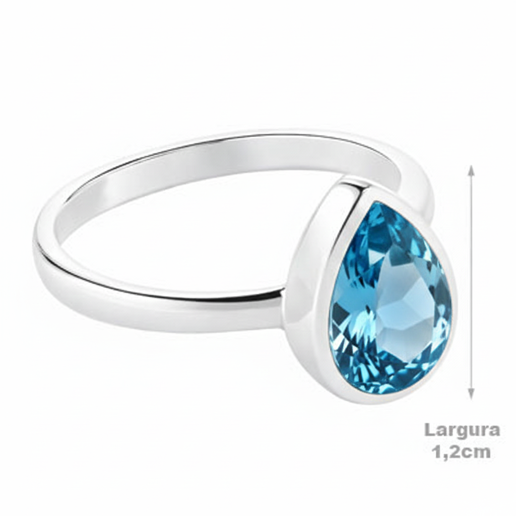 Anel de Prata com Topázio - 68161