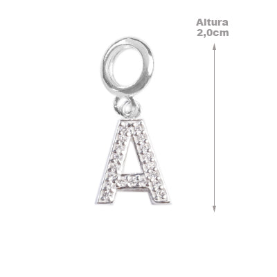 Berloque de Prata Letras - 68244