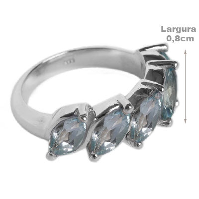 Anel de Prata com Topázio - 55731