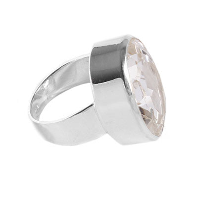 Anel de Prata com Cristal - 55460