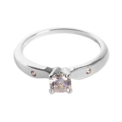 Anel de Prata Solitário - 55630