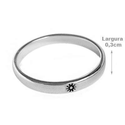 Anel de Prata com Sol - 56578 - soprata