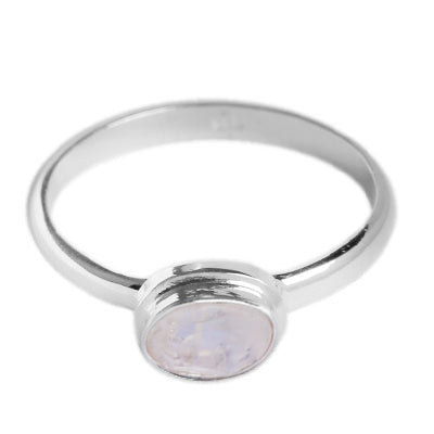Anel de Prata com Pedra da Lua - 60613 - soprata